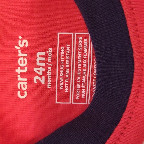 "Snoring all The Goals" red pajama top - Picture 2 of 4